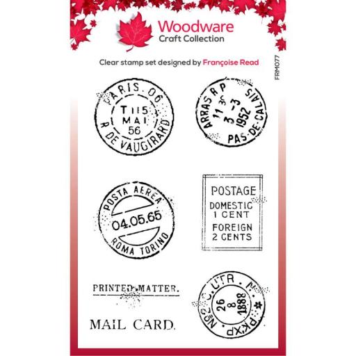 Woodware Clear Singles Extra Postmarks 3 in x 4 in Stamp