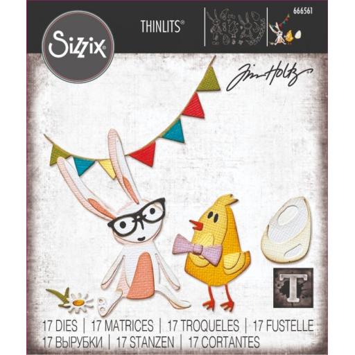 Sizzix Thinlits Die Set 17PK- Vault Bunny + Chick by Tim Holtz