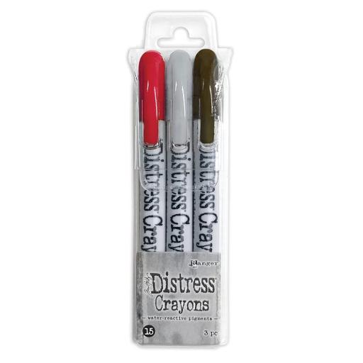 Ranger-Tim Holtz Distress®-  Distress Crayon Set 15  (Lumberjack Plaid/Lost Shadow/Scorched Timber)