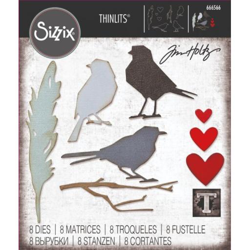 Sizzix Thinlits Die Set 8PK - Vault Lovebirds by Tim Holtz
