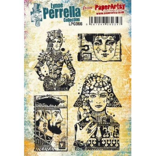 PaperArtsy -  Lynne Perrella LPC066 (A5 set, cling-foam trimmed)