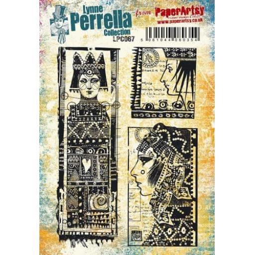 PaperArtsy -  Lynne Perrella LPC067 (A5 set, cling-foam trimmed)