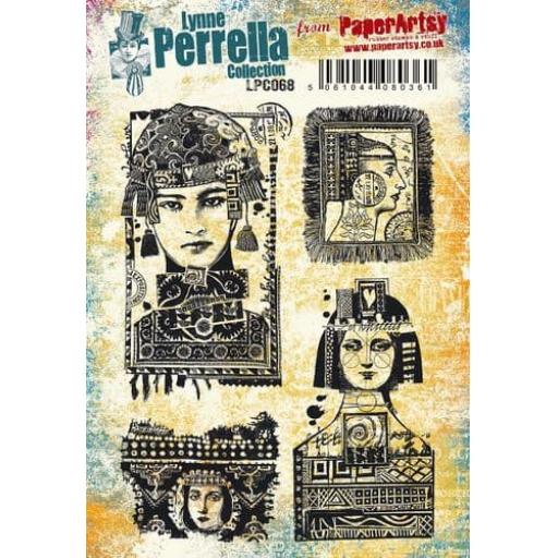 PaperArtsy -  Lynne Perrella LPC068 (A5 set, cling-foam trimmed)