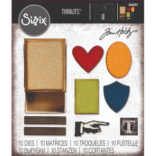 Sizzix Thinlits Die Set 10PK - Vault Matchbox by Tim Holtz