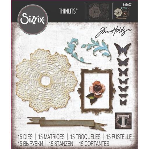 Sizzix Thinlits Die Set 15PK - Vault Boutique by Tim Holtz
