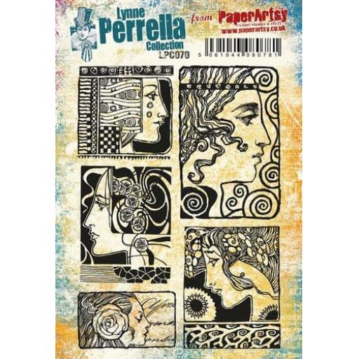 PaperArtsy -  Lynne Perrella LPC070 (A5 set, cling-foam trimmed)
