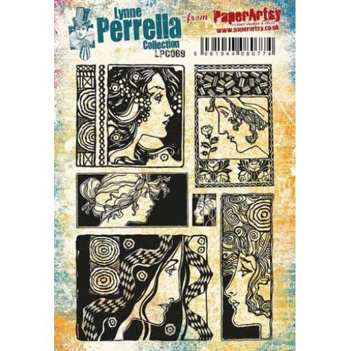 PaperArtsy -  Lynne Perrella LPC069 (A5 set, cling-foam trimmed)