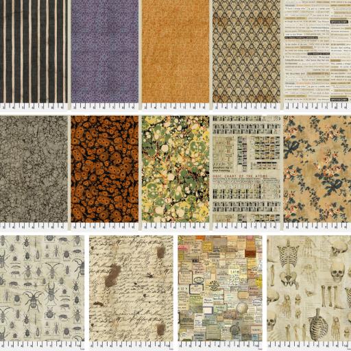 Tim Holtz ® - Laboratory - 1/4 metre bundle of ALL 14 Fabrics