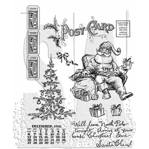 Tim Holtz SANTA VISIT Cling Stamps COMING SOON